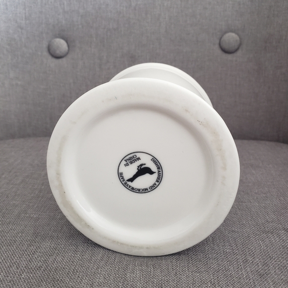 Anthropologie Retro Monogram S Letter Mug White With Black Initial Shaving Style - Picture 2 of 4